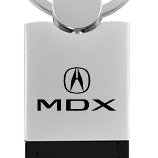 Acura MDX Duo Leather / Chrome Key Fob - Black