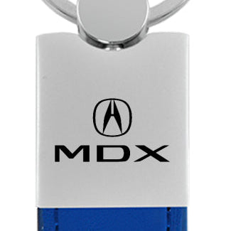 Acura MDX Duo Leather / Chrome Key Fob - Blue