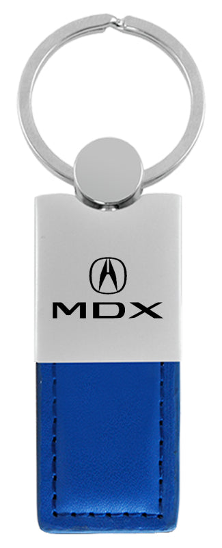 Acura MDX Duo Leather / Chrome Key Fob - Blue