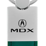 Acura MDX Duo Leather / Chrome Key Fob - Green