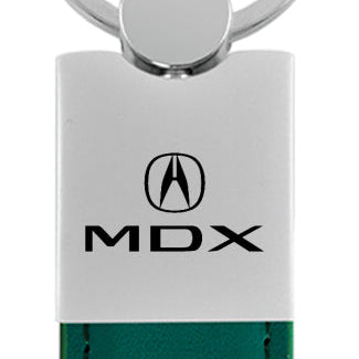 Acura MDX Duo Leather / Chrome Key Fob - Green