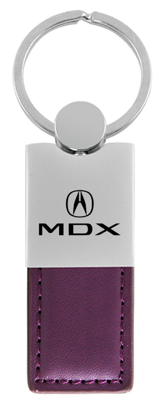 Acura MDX Duo Leather / Chrome Key Fob - Purple