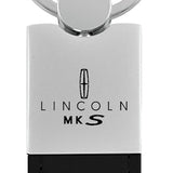 Lincoln MKS Duo Leather / Chrome Key Fob - Black