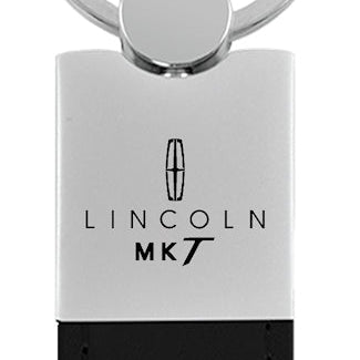 Lincoln MKT Duo Leather / Chrome Key Fob - Black