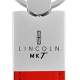 Lincoln MKT Duo Leather / Chrome Key Fob - Red