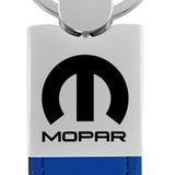 Mopar Duo Leather / Chrome Key Fob - Blue