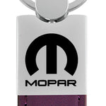 Mopar Duo Leather / Chrome Key Fob - Purple