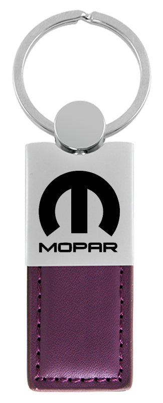 Mopar Duo Leather / Chrome Key Fob - Purple