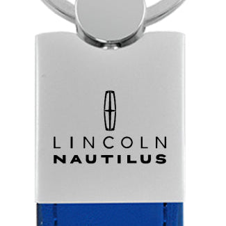 Lincoln Nautilus Duo Leather / Chrome Key Fob - Blue