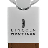 Lincoln Nautilus Duo Leather / Chrome Key Fob - Brown