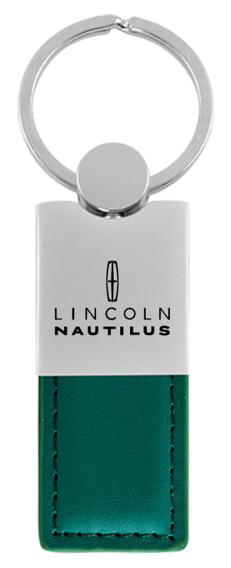 Lincoln Nautilus Duo Leather / Chrome Key Fob - Green