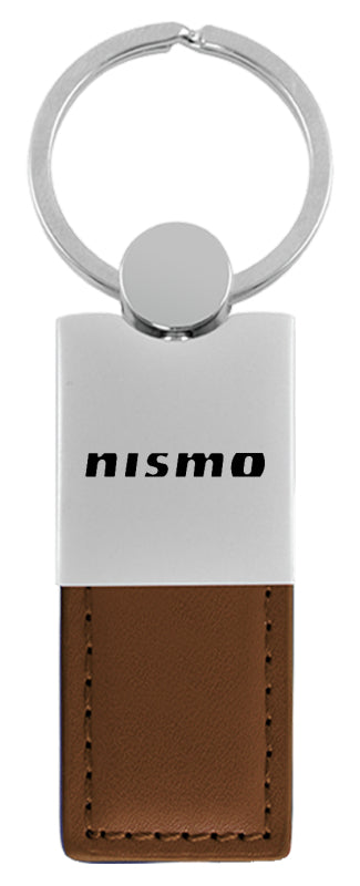 Nissan Nismo Duo Leather / Chrome Key Fob - Brown