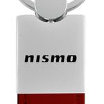 Nissan Nismo Duo Leather / Chrome Key Fob - Burgundy