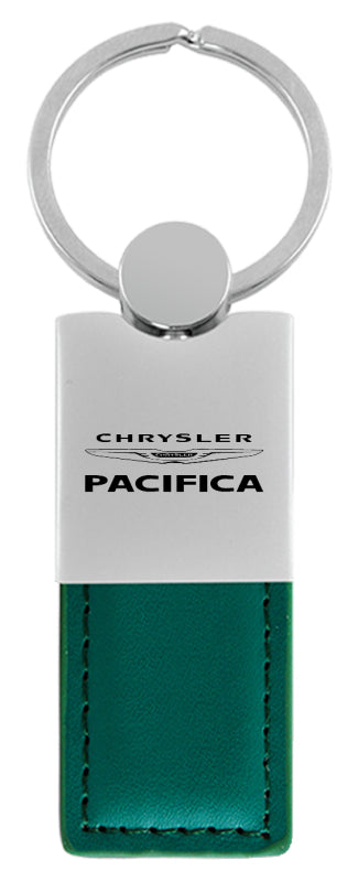 Chrysler Pacifica Duo Leather / Chrome Key Fob - Green