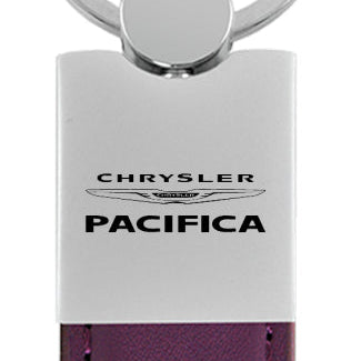 Chrysler Pacifica Duo Leather / Chrome Key Fob - Purple