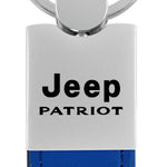 Jeep Patriot Duo Leather / Chrome Key Fob - Blue