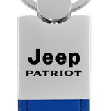 Jeep Patriot Duo Leather / Chrome Key Fob - Blue