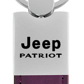 Jeep Patriot Duo Leather / Chrome Key Fob - Purple