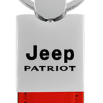 Jeep Patriot Duo Leather / Chrome Key Fob - Red