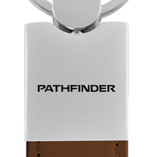 Nissan Pathfinder Duo Leather / Chrome Key Fob - Brown