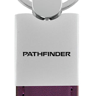 Nissan Pathfinder Duo Leather / Chrome Key Fob - Purple