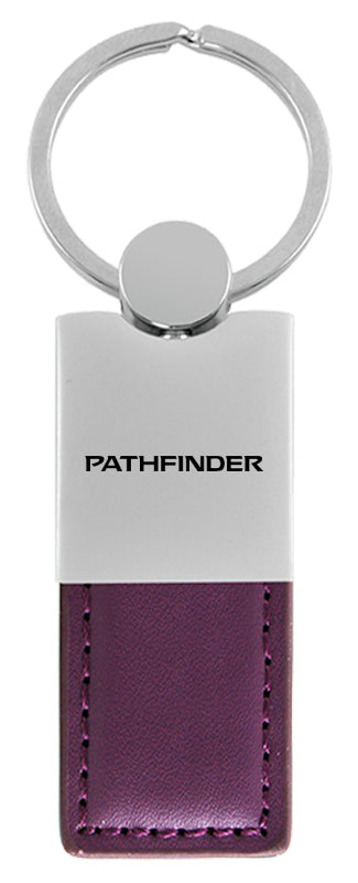 Nissan Pathfinder Duo Leather / Chrome Key Fob - Purple