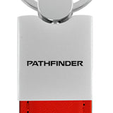 Nissan Pathfinder Duo Leather / Chrome Key Fob - Red