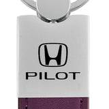 Honda Pilot Duo Leather / Chrome Key Fob - Purple