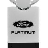 Ford Platinum Duo Leather / Chrome Key Fob - Black