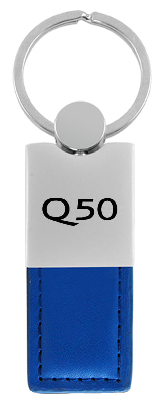 Infiniti Q50 Duo Leather / Chrome Key Fob - Blue