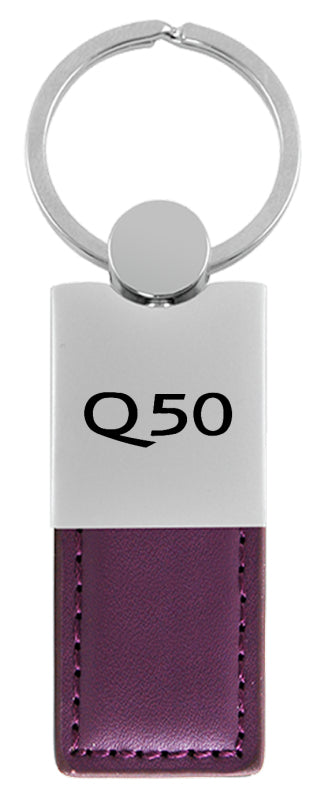 Infiniti Q50 Duo Leather / Chrome Key Fob - Purple