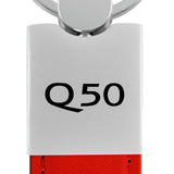 Infiniti Q50 Duo Leather / Chrome Key Fob - Red