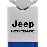 Jeep Renegade Duo Leather / Chrome Key Fob - Blue