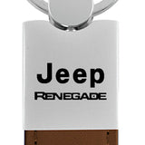 Jeep Renegade Duo Leather / Chrome Key Fob - Brown