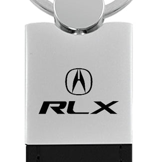 Acura RLX Duo Leather / Chrome Key Fob - Black