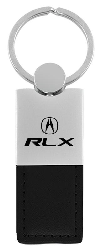 Acura RLX Duo Leather / Chrome Key Fob - Black