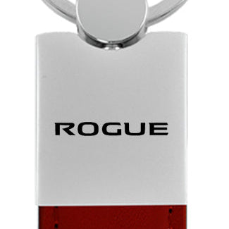 Nissan Rogue Duo Leather / Chrome Key Fob - Burgundy