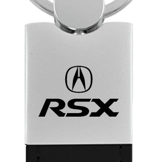 Acura RSX Duo Leather / Chrome Key Fob - Black