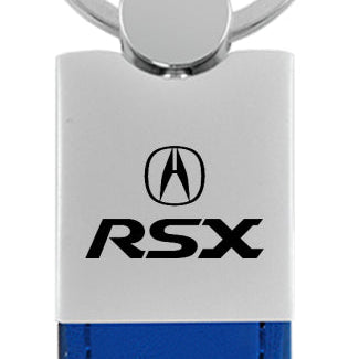 Acura RSX Duo Leather / Chrome Key Fob - Blue