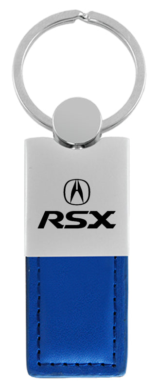 Acura RSX Duo Leather / Chrome Key Fob - Blue