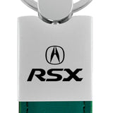 Acura RSX Duo Leather / Chrome Key Fob - Green