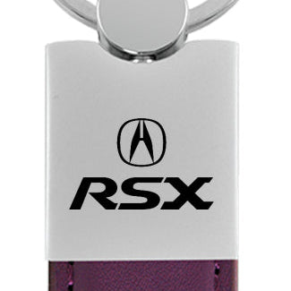 Acura RSX Duo Leather / Chrome Key Fob - Purple