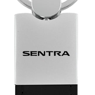 Nissan Sentra Duo Leather / Chrome Key Fob - Black