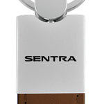 Nissan Sentra Duo Leather / Chrome Key Fob - Brown