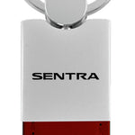 Nissan Sentra Duo Leather / Chrome Key Fob - Burgundy