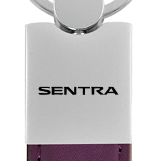 Nissan Sentra Duo Leather / Chrome Key Fob - Purple