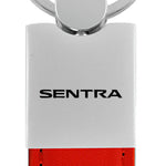 Nissan Sentra Duo Leather / Chrome Key Fob - Red