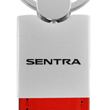 Nissan Sentra Duo Leather / Chrome Key Fob - Red