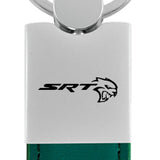 Dodge SRT Hellcat Duo Leather / Chrome Key Fob - Green