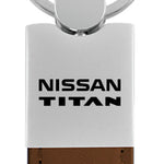 Nissan Titan Duo Leather / Chrome Key Fob - Brown